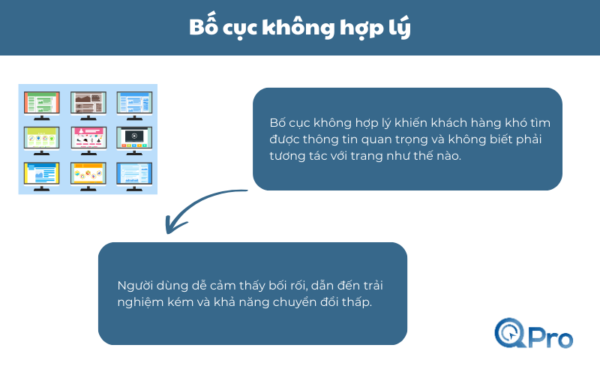 Lỗi thiết kế website Bắc Ninh bố cục không hợp lý