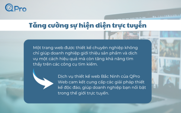 Tăng cường sự hiện diện trực tuyến khi sử dụng dịch vụ thiết kế web Bắc Ninh